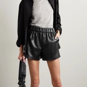Anine Bing vegan leather shorts